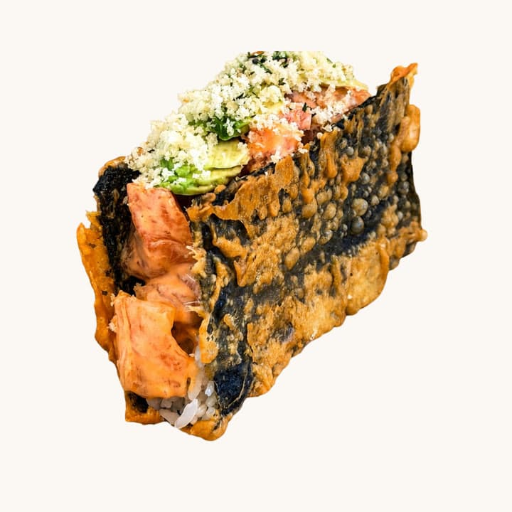 Photo of Spicy Mayo Salmon Taco (raw)